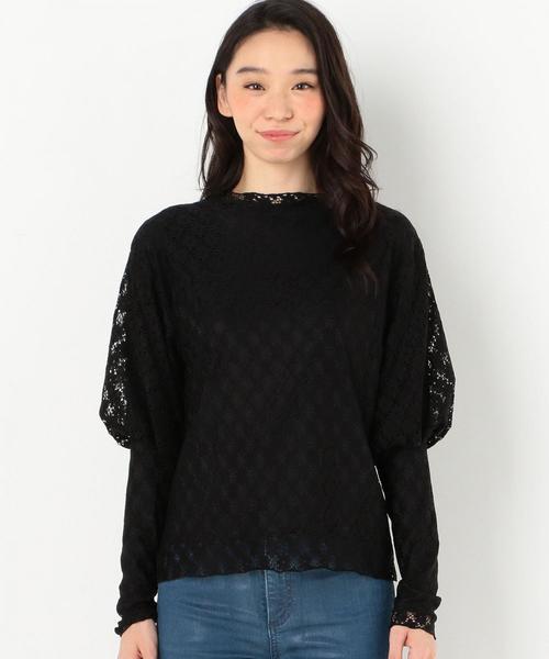 Another Edition（アナザーエディション）の「フラワーレースマトンスリーブブラウス（シャツ/ブラウス・レディース・オフホワイト/ブラック・FREE）」の4枚目の写真