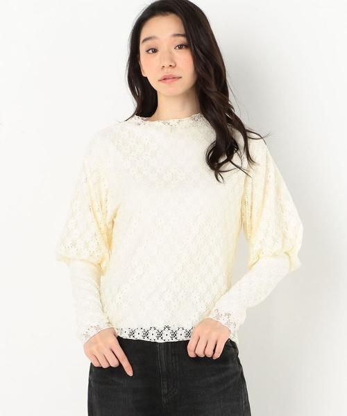Another Edition（アナザーエディション）の「フラワーレースマトンスリーブブラウス（シャツ/ブラウス・レディース・オフホワイト/ブラック・FREE）」の9枚目の写真