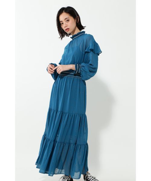 Rose Bud ローズバッド の ティアードロングワンピース ワンピース Wear Rose Bud ローズバッド の ティアードロングワンピース ワンピース Wear