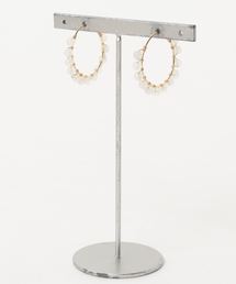 【Serenite Jewelbox】Moonstone hoop earrings