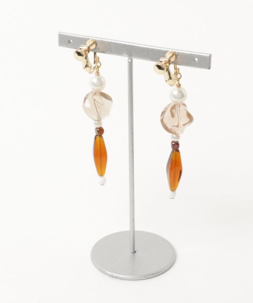 TONE SELECT GOODS(トーンセレクトグッズ)の「【tschuss(チュース)】cirque d'hiver (冬のサーカス) イヤリング(イヤリング・レディース・ブラウン/イエロー/レッド/クリア・FREE)」の5枚目の写真