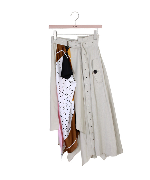 CRY.（クライ）の「Annie Hall Skirt トレンチデザインレイヤードスカート（スカート・レディース・ベージュ系その他/イエロー系その他・36/34）」の17枚目の写真