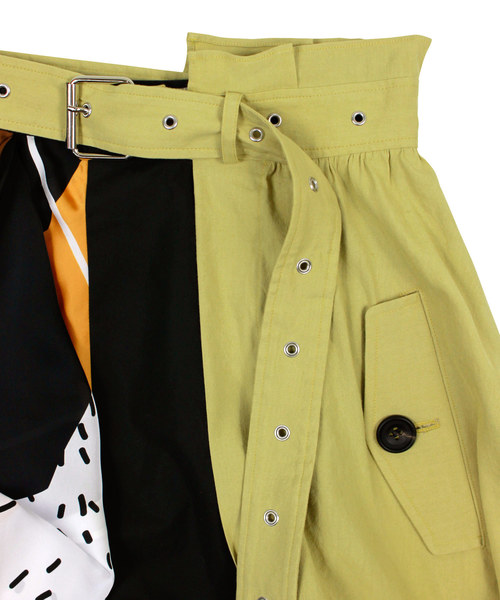 CRY.（クライ）の「Annie Hall Skirt トレンチデザインレイヤードスカート（スカート・レディース・ベージュ系その他/イエロー系その他・36/34）」の13枚目の写真