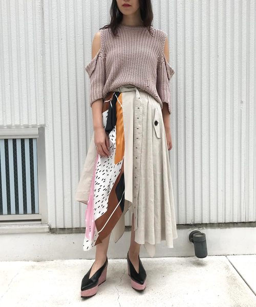 CRY.（クライ）の「Annie Hall Skirt トレンチデザインレイヤードスカート（スカート・レディース・ベージュ系その他/イエロー系その他・36/34）」の19枚目の写真