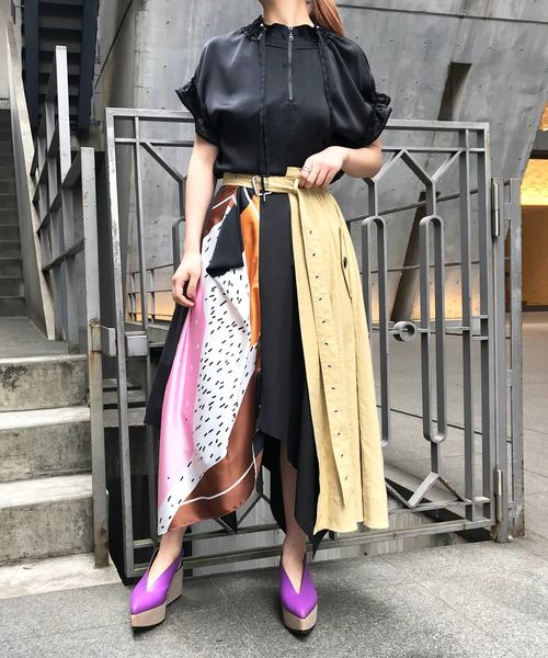 CRY.（クライ）の「Annie Hall Skirt トレンチデザインレイヤード 
