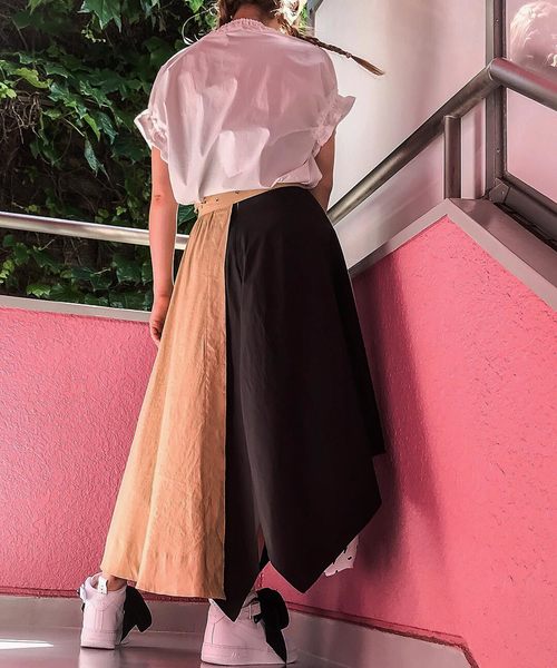 CRY.（クライ）の「Annie Hall Skirt トレンチデザインレイヤードスカート（スカート・レディース・ベージュ系その他/イエロー系その他・36/34）」の21枚目の写真