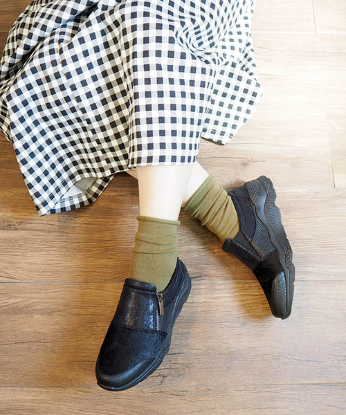 cava cava（サヴァサヴァ）の「◆ cavacava (サヴァサヴァ) ◆　コンビスニーカー　3020003（スニーカー・レディース・ブラック/シルバー・S/M/L/LL）」の2枚目の写真