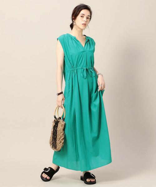 BEAUTY&YOUTH UNITED ARROWS(ビューティーアンドユースユナイテッドアローズ)の「BY ドローストリングノースリーブワンピース ◆(ワンピース・レディース・ネイビー/ケリー・FREE)」の15枚目の写真