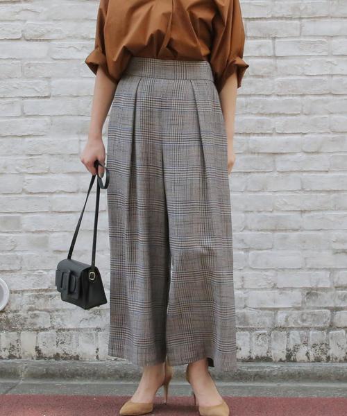 Liesse（リエス）の「チェツク柄後ろゴムパンツ（その他パンツ・レディース・ベージュ系その他/ブルー系その他・S/M）」の2枚目の写真