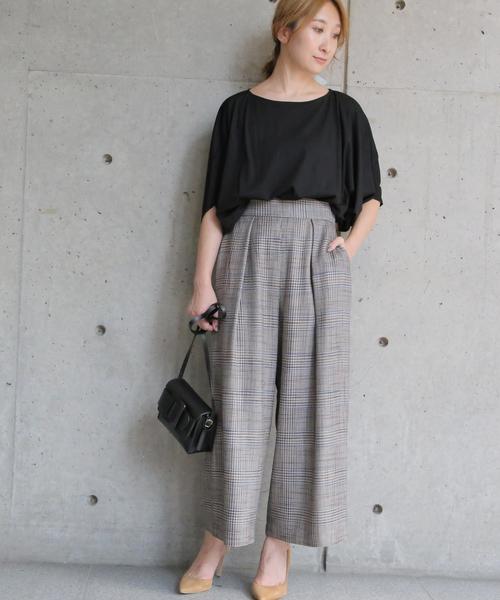 Liesse（リエス）の「チェツク柄後ろゴムパンツ（その他パンツ・レディース・ベージュ系その他/ブルー系その他・S/M）」の5枚目の写真