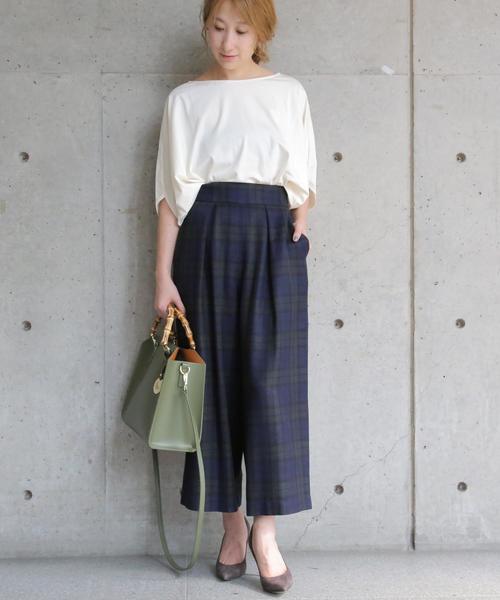 Liesse（リエス）の「チェツク柄後ろゴムパンツ（その他パンツ・レディース・ベージュ系その他/ブルー系その他・S/M）」の9枚目の写真