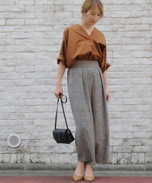 Liesse（リエス）の「チェツク柄後ろゴムパンツ（その他パンツ・レディース・ベージュ系その他/ブルー系その他・S/M）」の3枚目の写真