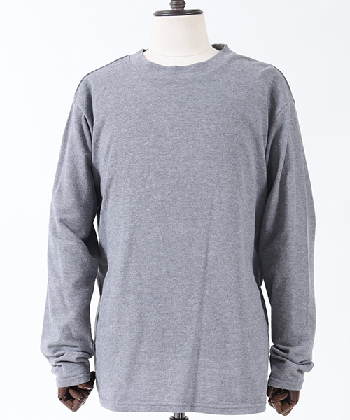 Jih Nunc（ジーヌンク）の「mlt2355-ミニパイルロングスリーブカットソー（Tシャツ/カットソー・メンズ・ブラック/グレー/ライトベージュ・S/M/L）」の10枚目の写真