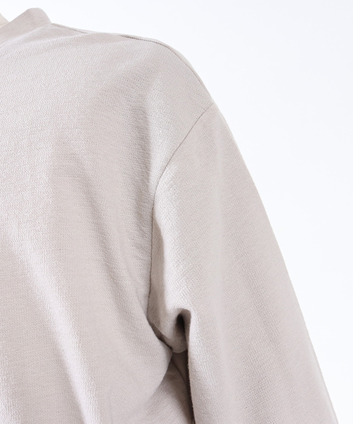 Jih Nunc（ジーヌンク）の「mlt2355-ミニパイルロングスリーブカットソー（Tシャツ/カットソー・メンズ・ブラック/グレー/ライトベージュ・S/M/L）」の15枚目の写真