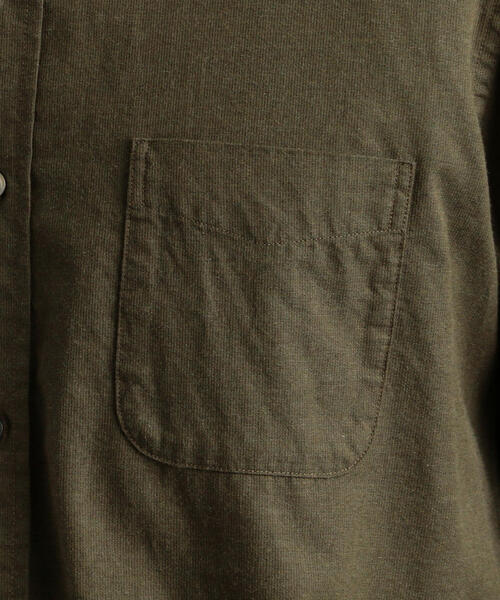 green label relaxing（グリーンレーベルリラクシング）の「SC コードドビー メランジ バンドカラーシャツ（シャツ/ブラウス・メンズ・オレンジ系その他/オリーブ/ライトグレー/コバルトブルー・L/S/M）」の15枚目の写真