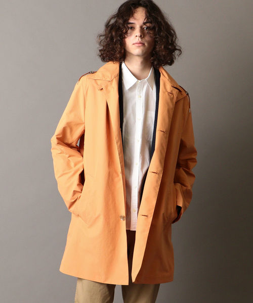 SHIPS JET BLUE（シップスジェットブルー）の「Traditional Weatherwear×SHIPS JET BLUE: 別注 DERBY HOOD コート◇（ステンカラーコート・メンズ・ベージュ/ネイビー/オレンジ/グリーン・40/38/36）」の4枚目の写真