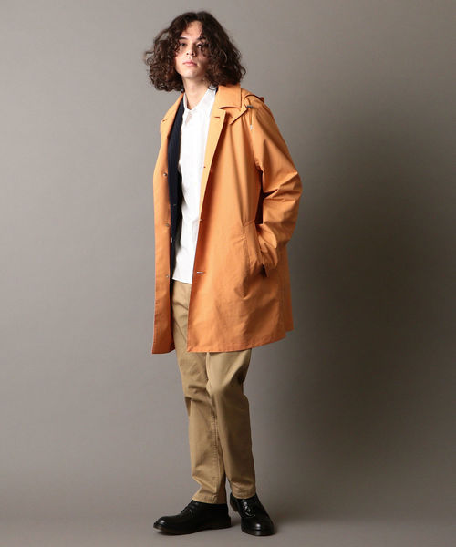 SHIPS JET BLUE（シップスジェットブルー）の「Traditional Weatherwear×SHIPS JET BLUE: 別注 DERBY HOOD コート◇（ステンカラーコート・メンズ・ベージュ/ネイビー/オレンジ/グリーン・40/38/36）」の6枚目の写真