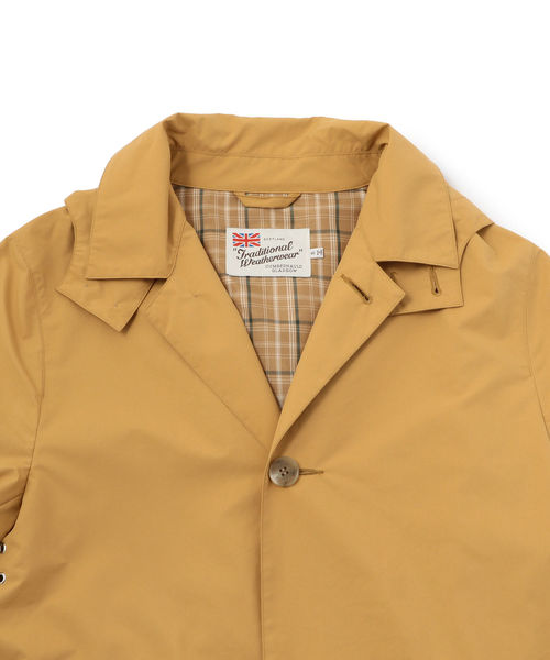 SHIPS JET BLUE（シップスジェットブルー）の「Traditional Weatherwear×SHIPS JET BLUE: 別注 DERBY HOOD コート◇（ステンカラーコート・メンズ・ベージュ/ネイビー/オレンジ/グリーン・40/38/36）」の9枚目の写真