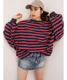 GYDA | ドルマンボーダーロンT(Tシャツ/カットソー)