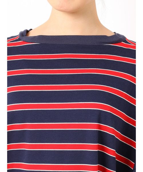 GYDA（ジェイダ）の「ドルマンボーダーロンT（Tシャツ/カットソー・レディース・ブラック/ネイビー/イエロー/ブルー・FREE）」の6枚目の写真