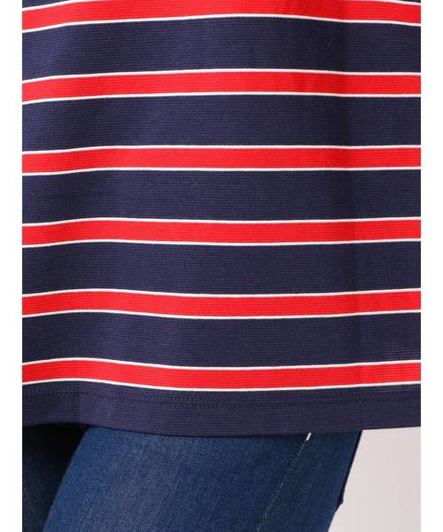 GYDA（ジェイダ）の「ドルマンボーダーロンT（Tシャツ/カットソー・レディース・ブラック/ネイビー/イエロー/ブルー・FREE）」の14枚目の写真