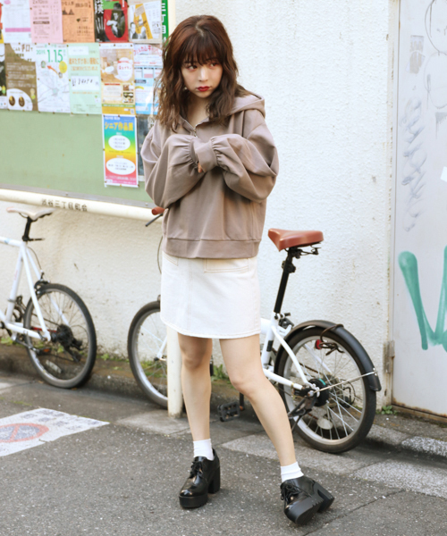 apres jour（アプレジュール）の「ハーフジップフーディ【ZOZOTOWN限定アイテム】（パーカー・レディース・ベージュ/ラベンダー/モカ・フリー）」の8枚目の写真