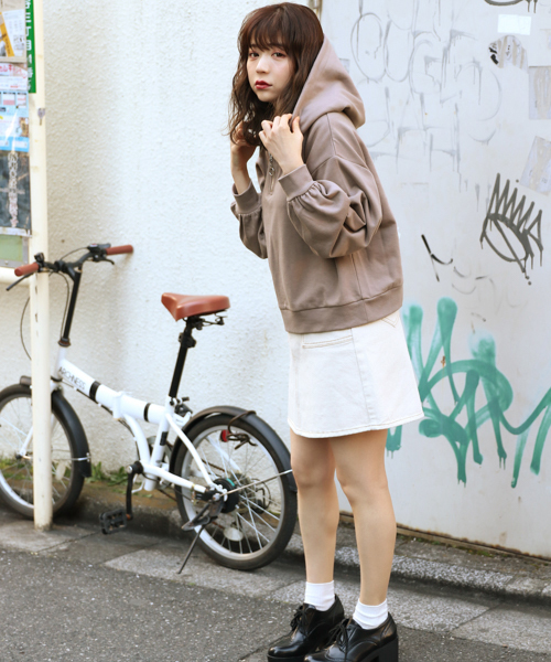 apres jour（アプレジュール）の「ハーフジップフーディ【ZOZOTOWN限定アイテム】（パーカー・レディース・ベージュ/ラベンダー/モカ・フリー）」の9枚目の写真