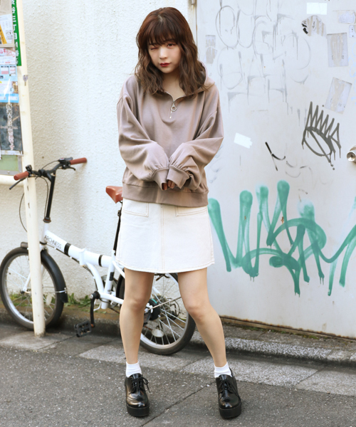 apres jour（アプレジュール）の「ハーフジップフーディ【ZOZOTOWN限定アイテム】（パーカー・レディース・ベージュ/ラベンダー/モカ・フリー）」の10枚目の写真