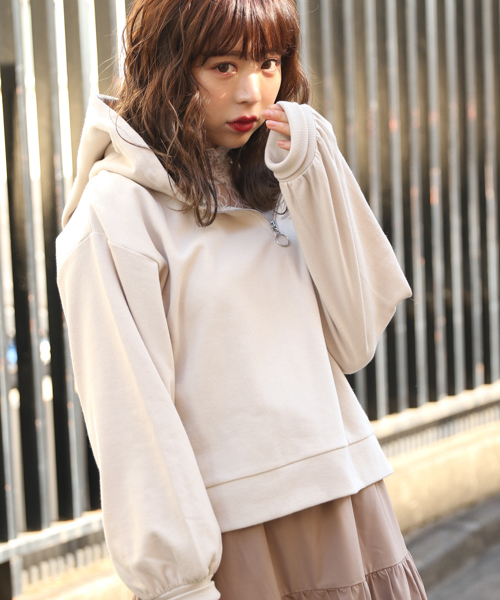 apres jour（アプレジュール）の「ハーフジップフーディ【ZOZOTOWN限定アイテム】（パーカー・レディース・ベージュ/ラベンダー/モカ・フリー）」の13枚目の写真