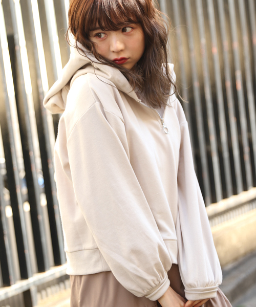 apres jour（アプレジュール）の「ハーフジップフーディ【ZOZOTOWN限定アイテム】（パーカー・レディース・ベージュ/ラベンダー/モカ・フリー）」の14枚目の写真