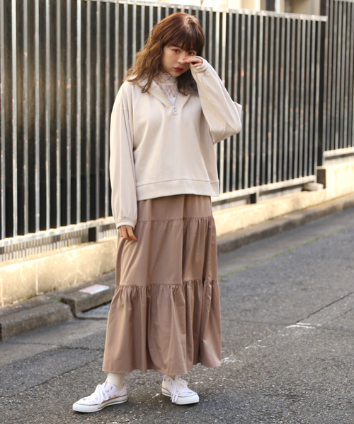 apres jour（アプレジュール）の「ハーフジップフーディ【ZOZOTOWN限定アイテム】（パーカー・レディース・ベージュ/ラベンダー/モカ・フリー）」の15枚目の写真