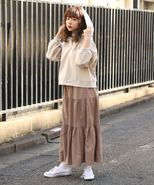 apres jour（アプレジュール）の「ハーフジップフーディ【ZOZOTOWN限定アイテム】（パーカー・レディース・ベージュ/ラベンダー/モカ・フリー）」の16枚目の写真