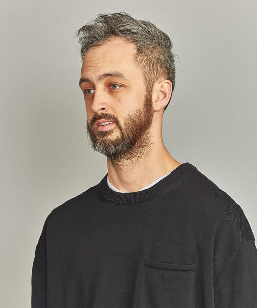 BEAUTY&YOUTH UNITED ARROWS（ビューティーアンドユースユナイテッドアローズ）の「BY 1ポケット ニット Tシャツ（Tシャツ/カットソー・メンズ・パープル/ブラック/ライトグレー・X-LARGE/LARGE/MEDIUM/SMALL）」の15枚目の写真