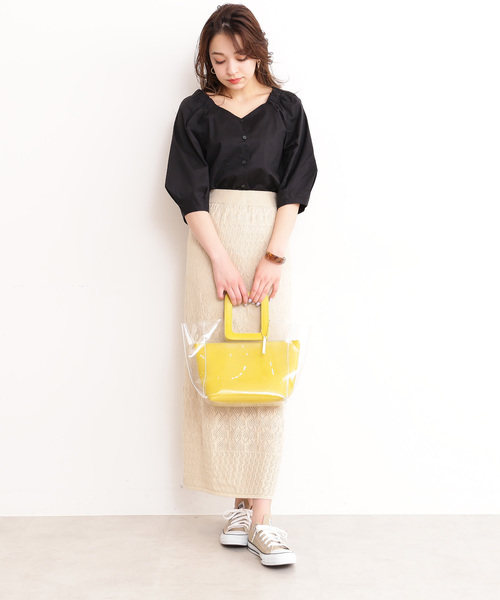 N.（N. Natural Beauty Basic）（エヌエヌナチュラルビューティーベーシック）の「◆スクエアネックコットンブラウス（シャツ/ブラウス・レディース・ブラック/パープル/ブラウン・MEDIUM）」の9枚目の写真