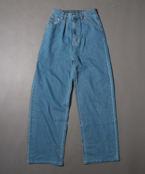 Blasty(ブラスティー)の「【Blasty】ルーズ&ワイドデニムパンツ womens(デニムパンツ・レディース・ライトブルー/ダークブルー・M)」の12枚目の写真