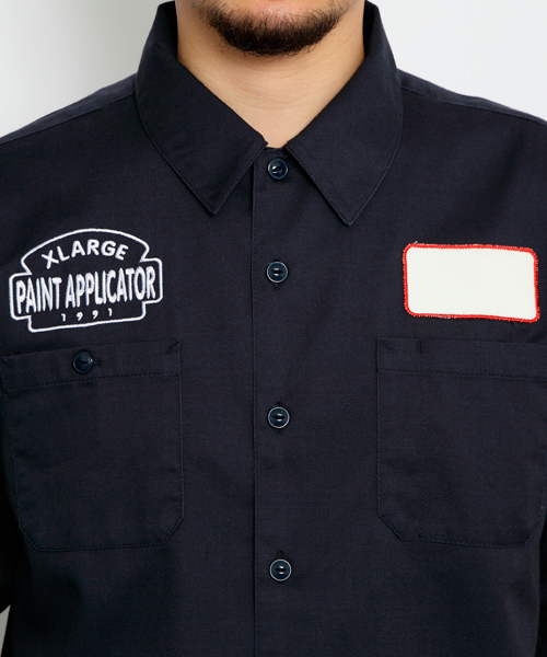 XLARGE（エクストララージ）の「L/S WORK SHIRT（シャツ/ブラウス・メンズ・ネイビー/ブラック/ベージュ・MEDIUM/LARGE/SMALL/X-LARGE）」の6枚目の写真