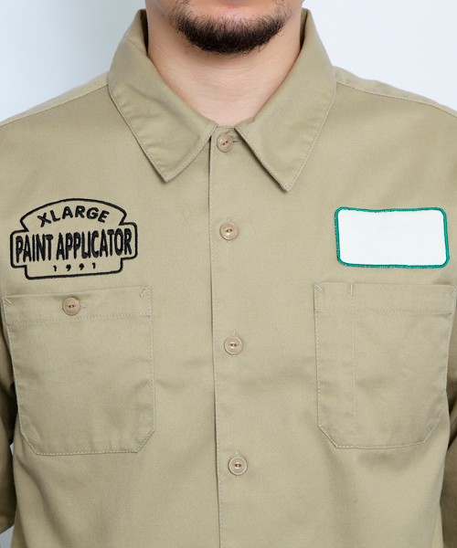 XLARGE（エクストララージ）の「L/S WORK SHIRT（シャツ/ブラウス・メンズ・ネイビー/ブラック/ベージュ・MEDIUM/LARGE/SMALL/X-LARGE）」の7枚目の写真