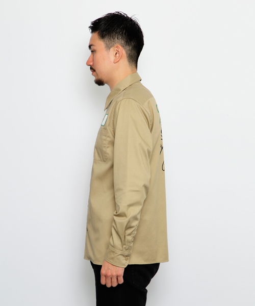 XLARGE（エクストララージ）の「L/S WORK SHIRT（シャツ/ブラウス・メンズ・ネイビー/ブラック/ベージュ・MEDIUM/LARGE/SMALL/X-LARGE）」の4枚目の写真