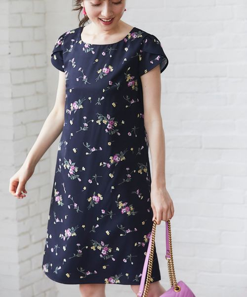 Tocco Closet トッコ クローゼット の フラワープリントサックワンピース ワンピース Wear