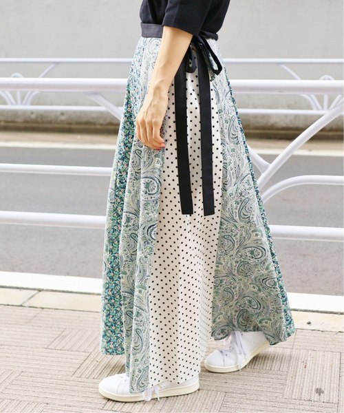La TOTALITE(ラトータリテ)の「LIBERTY パネルスカート◆(スカート・レディース・ライトグリーン・36/38)」の5枚目の写真