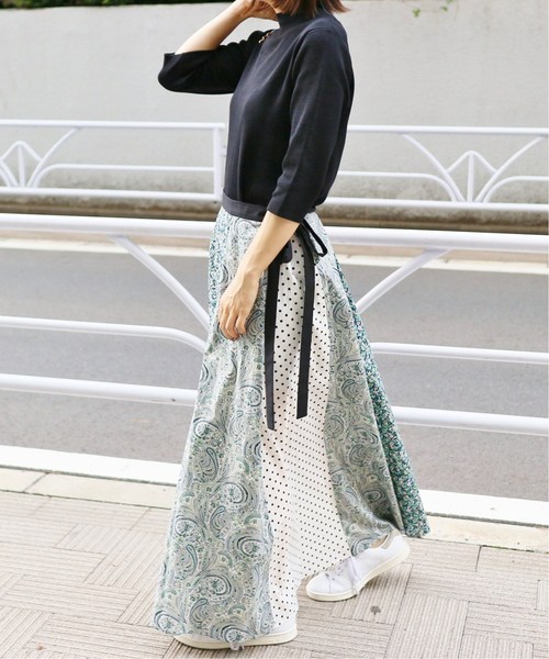 La TOTALITE(ラトータリテ)の「LIBERTY パネルスカート◆(スカート・レディース・ライトグリーン・36/38)」の6枚目の写真