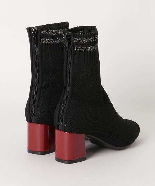 byあしながおじさん（バイアシナガオジサン）の「〈ｂｙあしながおじさん〉ソックスブーツ（ブーツ・レディース・ブラック/ネイビー/ライトブラウン/ブラック系その他・22.5cm/23.5cm/24.5cm/23.0cm/24.0cm）」の16枚目の写真