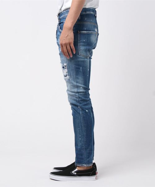 DSQUARED2(ディースクエアード)の「PANTS 5 POCKETS /SKATER JEAN /RIPPED WHITE SPOTS WASH /0192(デニムパンツ・メンズ・ブルー・44/46/48/50/42)」の3枚目の写真