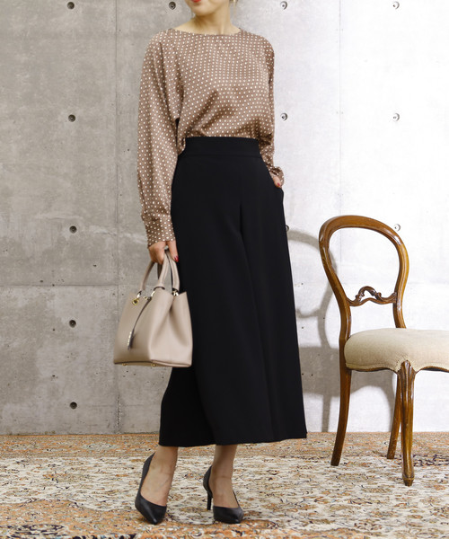 Tiara（ティアラ）の「ステファニーフロントタックワイドパンツ（その他パンツ・レディース・ブラック/グレー/ボルドー/テラコッタ・S/M/L）」の14枚目の写真