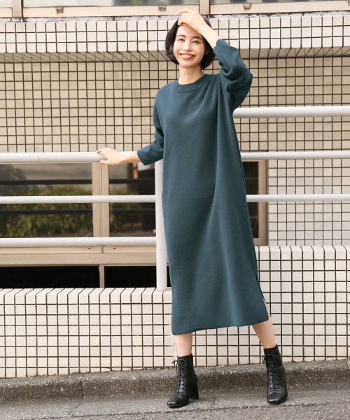 LOWRYS FARM（ローリーズファーム）の「１２Ｇミラノリブワンピ　849367（ワンピース・レディース・ブラック/ベージュ/ブラウン/グリーン/パープル/モカ/イエロー・FREE）」の20枚目の写真