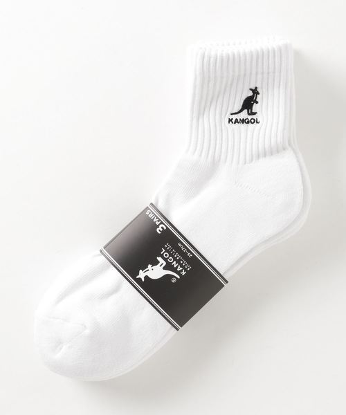 KANGOL(カンゴール)の「KANGOL ソックス 3Pセット ハイ クォーター アンクル(ソックス/靴下・メンズ・ホワイト系その他2/ブラック系その他2/ブラック/ホワイト/その他/その他1/その他2/ホワイト系その他/ブラック系その他・C/A/B)」の2枚目の写真