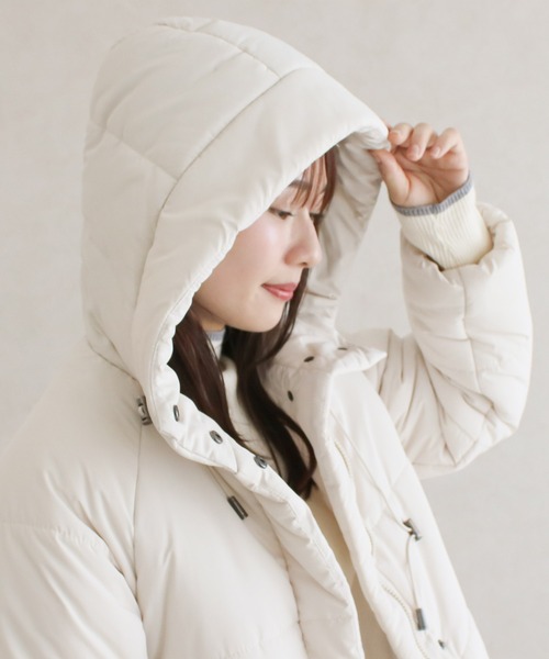 中綿フードショートブルゾン（ダウンジャケット/コート