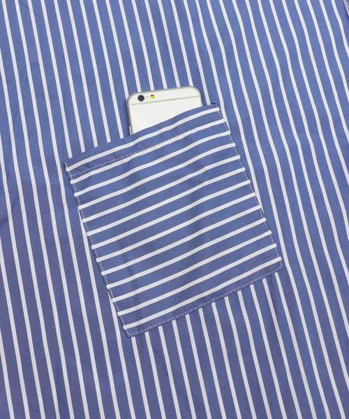 Rocky Monroe（ロッキーモンロー）の「オーバーサイズチェックシャツ ビッグシルエット（シャツ/ブラウス・メンズ・ブラック/サックスブルー/インディゴブルー/ブルー/ホワイト×ブルー/ホワイト×ブラック・M/L）」の19枚目の写真