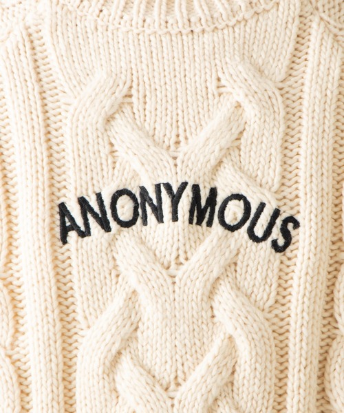 WEGO（ウィゴー）の「WEGO/ロービングヤーンケーブルセーター（ニット/セーター・メンズ・ホワイト/ベージュ・MEDIUM/LARGE）」の10枚目の写真