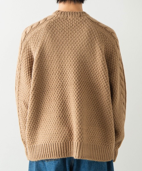 WEGO（ウィゴー）の「WEGO/ロービングヤーンケーブルセーター（ニット/セーター・メンズ・ホワイト/ベージュ・MEDIUM/LARGE）」の14枚目の写真